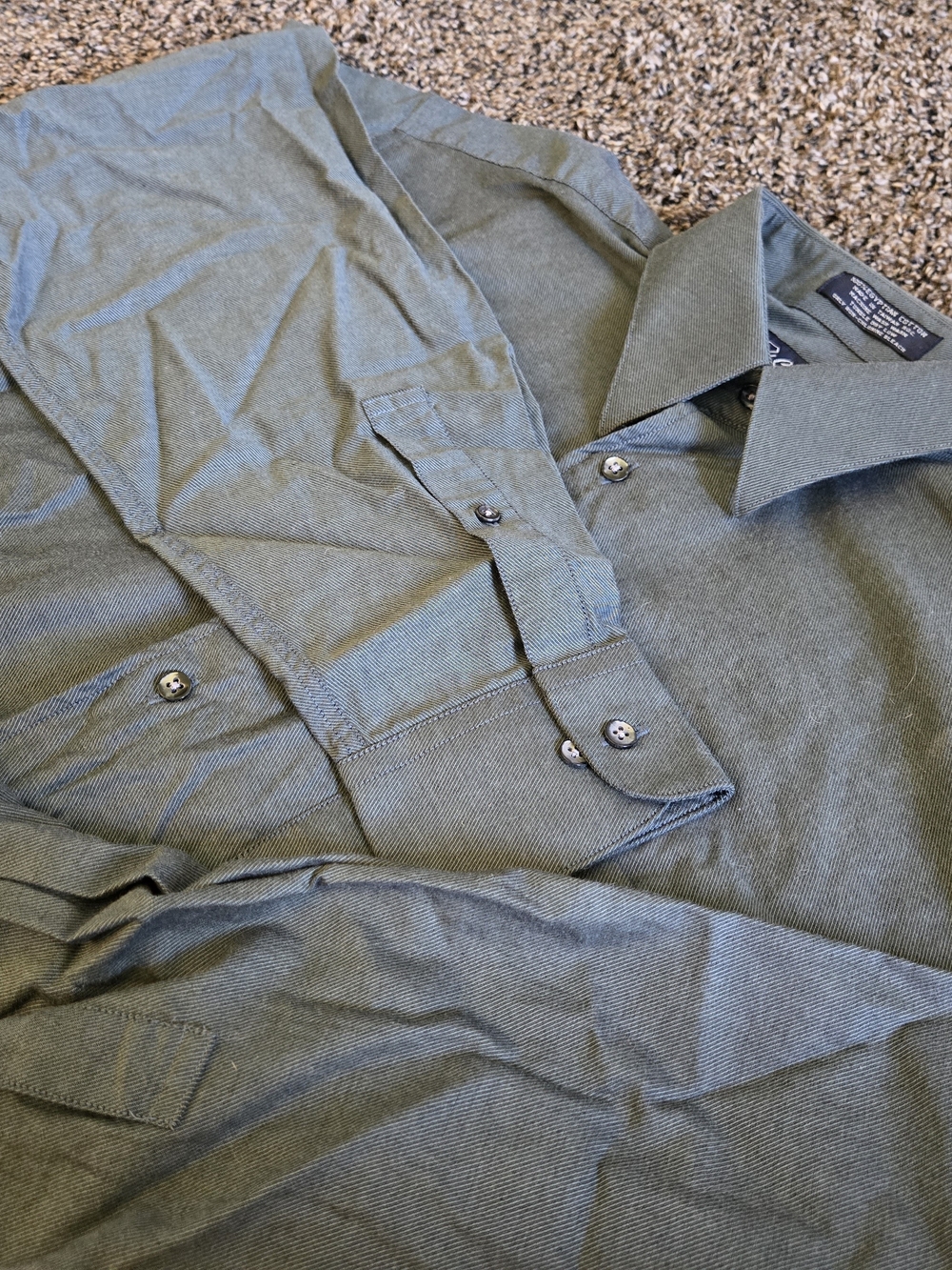 Courchevel by Damon Men's Dress Shirt - Dark Gray - Size 15.5-34/35